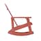 Flash Furniture Red Poly Resin Adirondack Style Rocking Chair JJ-C14705-RED-GG - alternate 7